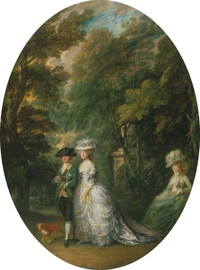 Enrico, Duca di Cumberland (1745-90) con la Duchessa di Cumberland (1743-1808) e Lady Elizabeth Lu... da Thomas Gainsborough